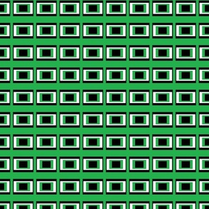 Green Black White Geometric Squares