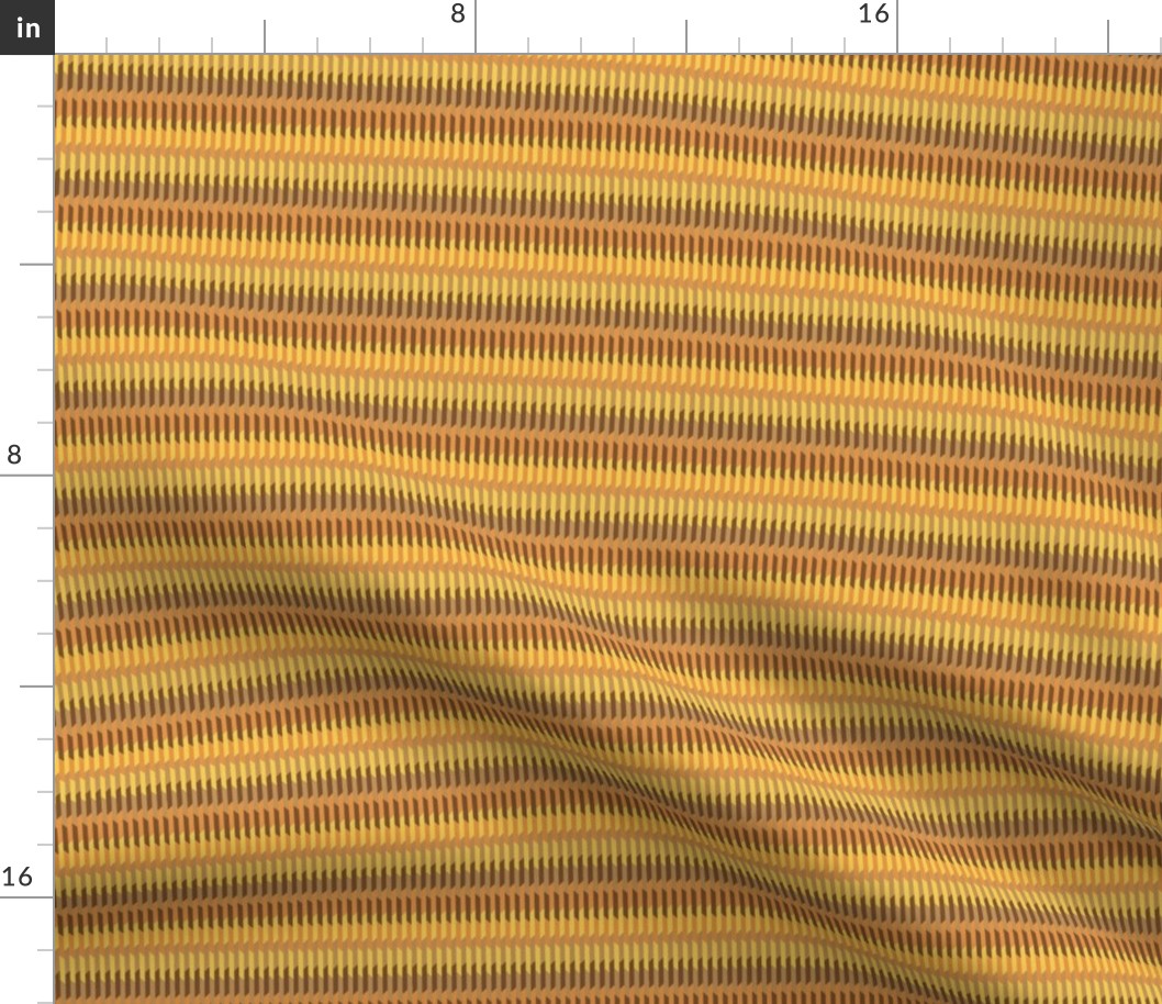Horizontal Yellow and Brown Tribal Stripe