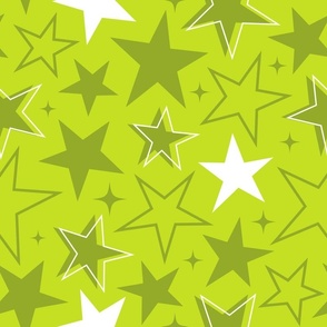 Star Confetti Green