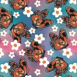 Tie Dye Butterfly Daisy