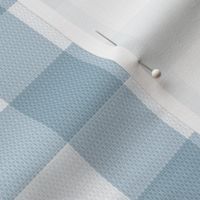 Woolen woven minimalist boho texture gingham plaid design in moody blue 