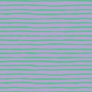 Hand Drawn Stripes purple and mint green