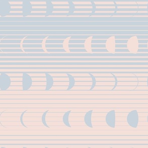 Moon Phase Gradient Stripe in Dawn Pink + Blue