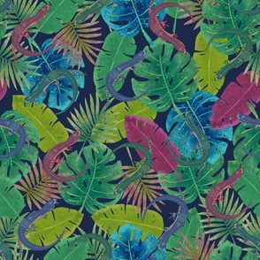 Joyful Jungle Lizard Pattern