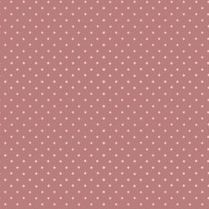 Micro ivory stars on rose pink background