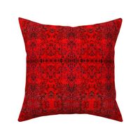 red and black stamped pattern 