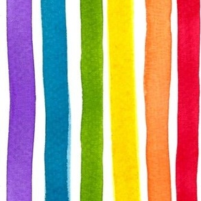 Rainbow  watercolor stripes small