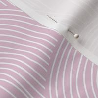 The minimalist rainbow - abstract modern boho Scandinavian vintage style curves thin lines white on powder pink JUMBO