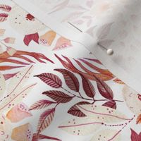 Warm Colors Watercolor Floral Pattern