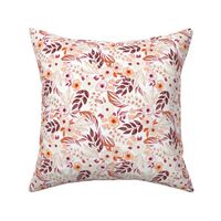 Warm Colors Watercolor Floral Pattern