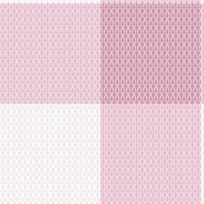 Woolen woven minimalist boho texture gingham plaid design in pink pastel girls wallpaper