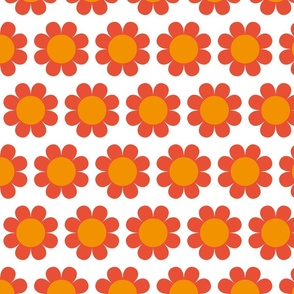 Comfy Marmalade - Flower Doodles Orange