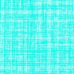 Natural Texture Gingham Checks Plaid Neutral Blue Bright Turquoise Blue Green 00FFD5 Woven Pattern Bold Modern Abstract Geometric