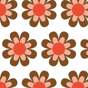 Comfy Marmalade - chocolate daisies pink large