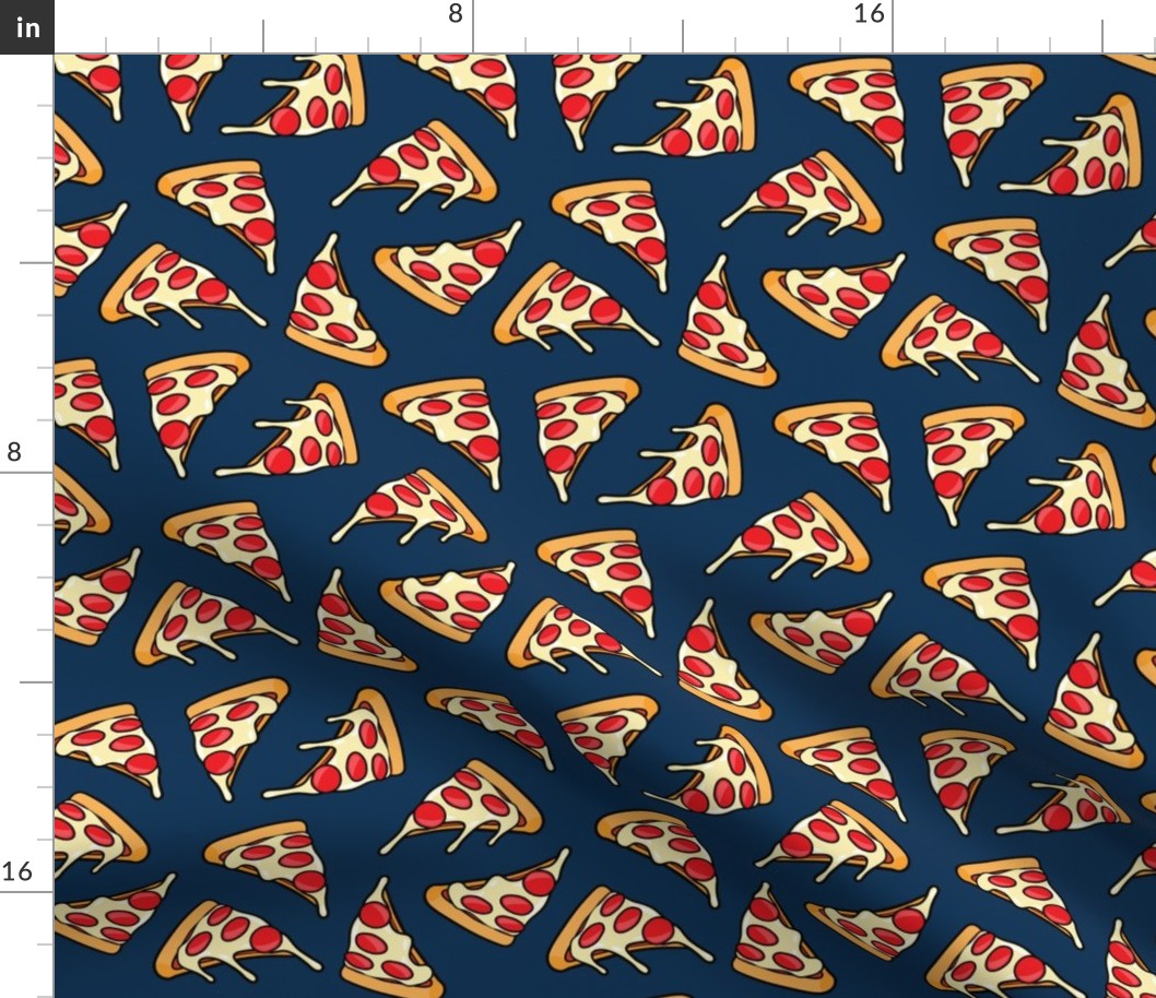 pizza by the slice - pepperoni slice - navy  - LAD22