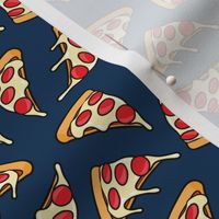 (small scale) pizza by the slice - pepperoni slice - navy - LAD22