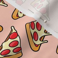 pizza by the slice - pepperoni slice - pink  - LAD22