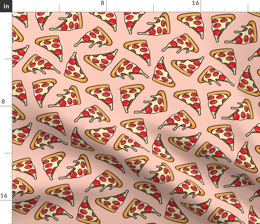 pizza by the slice - pepperoni slice - pink  - LAD22