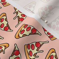 (small scale) pizza by the slice - pepperoni slice - pink  - LAD22