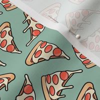 (small scale) pizza by the slice - pepperoni slice - sage - LAD22