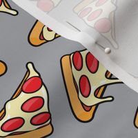 pizza by the slice - pepperoni slice - grey  - LAD22