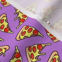 (small scale) pizza by the slice - pepperoni slice -  purple - LAD22