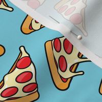 pizza by the slice - pepperoni slice - light  blue  - LAD22