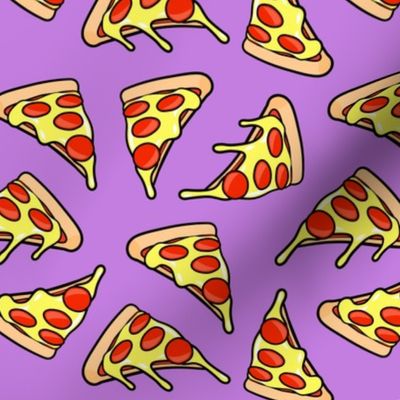 pizza by the slice - pepperoni slice -  purple - LAD22