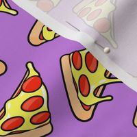 pizza by the slice - pepperoni slice -  purple - LAD22