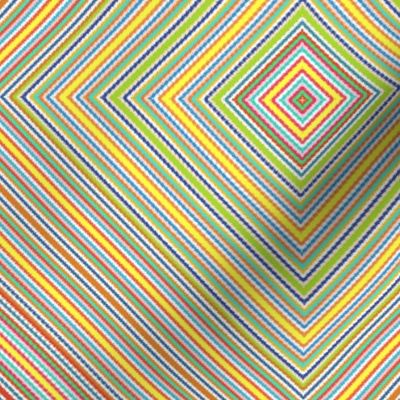 Narrow Hippie Stripes in Yellow and Green Boxes