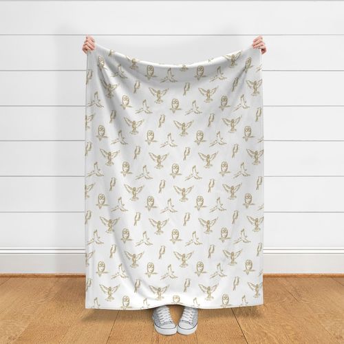 Birds of a Feather - Large Scale Print in Gold & White