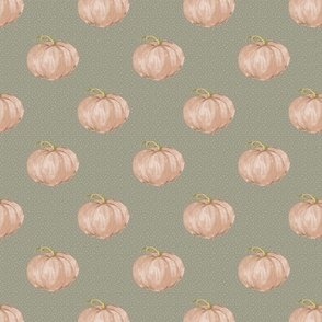 Autumn Pumpkin Paradise Fabric Boho Green