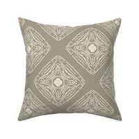 Broken Lines Medallion in sage - medium