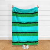 Bright green and blue modern. Neon large scale stripes. 