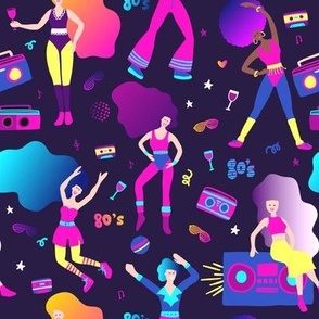 80s disco girl dance