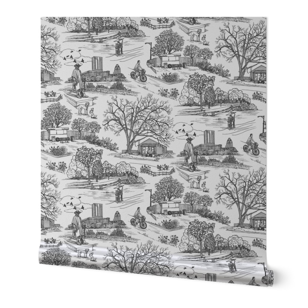 Austin Texas Toile, White