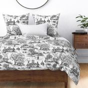 Austin Texas Toile, White