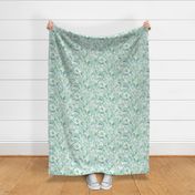Marbleized Frozen Turquoise and Mint Green