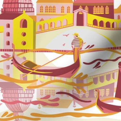 Sunny Venise in Yellow, Orange and Pink