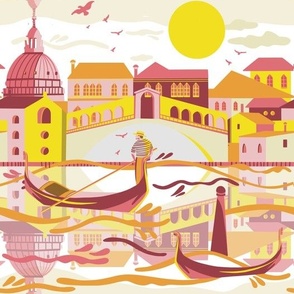 Sunny Venise in Yellow, Orange and Pink