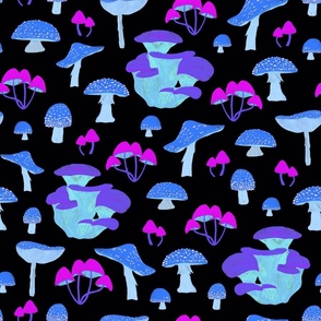 Blue Purple Psychedelic Mushrooms | Medium Scale