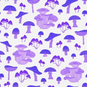 Purple Blue Mushrooms | Medium Scale