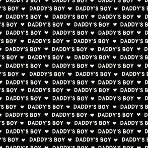 daddy's boy valentine's day on black