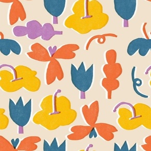 Flowers print screen pattern