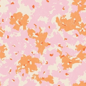 orange and pink  camouflage 