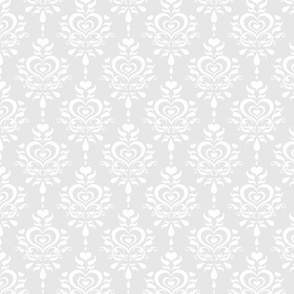 Love Luxe Damask Pale Gray - Medium