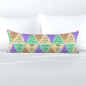 triangle bible verse quilt - 6 inch triangle base scale