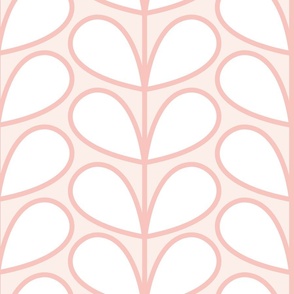 MEDIUM - Retro Stem with graphic leaves 1. Pink