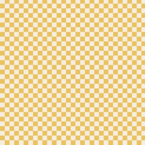Bright yellow checkered print 