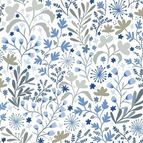 floral blue grass